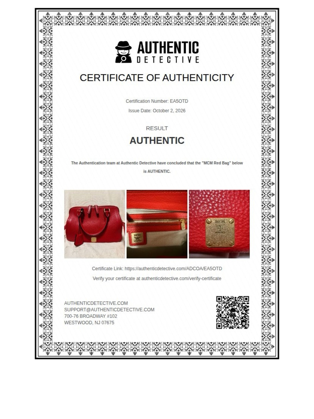 MCM Red Leather Bag - Picture 12 of 12